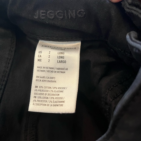 AE Ne(x)t Level Black Ripped Super High-Waisted Jegging - Picture 8 of 8